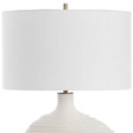 DUOSTACKED WHITE CERAMIC TABLE LAMP