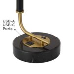 MODERN MARBLE BASE DUAL USB DESK LAMP