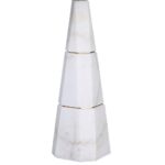 MODERN GRAY SHADE WHITE MARBLE TABLE LAMP