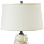 BLACK AND WHITE CERAMIC VASE TABLE LAMP