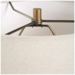 MATTE BLACK TEXTURED CERAMIC TABLE LAMP