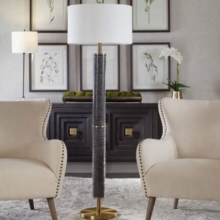 SUMMIT RUSTIC CARVED FLOOR LAMP