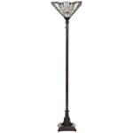 TIFFANY STYLE TORCHIERE FLOOR LAMP