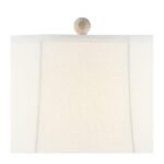 DISTRESSED TAN WHITEWASH TABLE LAMP