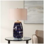 BLUE CERAMIC TABLE LAMP