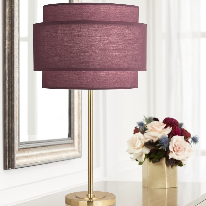 BUFFET VINTAGE WINE SHADE TABLE LAMP