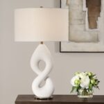 HIGH IVORY TABLE LAMP