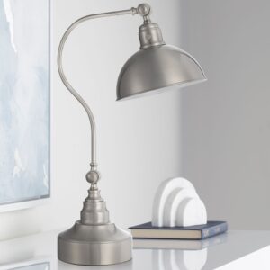 BRUSHED STEEL ADJUSTABLE DOWNBRIDGE DESK TABLE LAMP