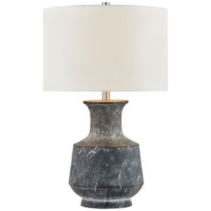 GRAY AND BLUE TABLE LAMP