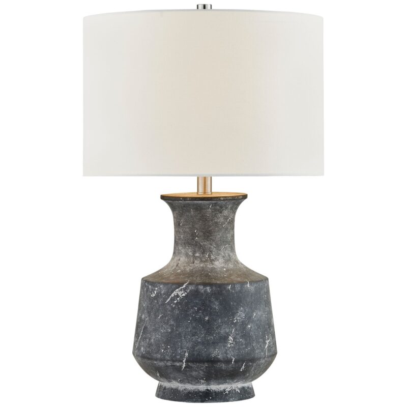 GRAY AND BLUE TABLE LAMP