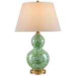 OCEAN GREEN PORCELAIN TABLE LAMP