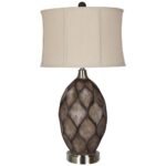 KIMBALL CARVED WOOD TABLE LAMP
