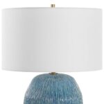 BLUE CERAMIC ACCENT TABLE LAMP
