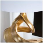 MODERN SCULPTURAL GOLD TABLE LAMP