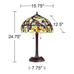 WOODLAND BIRDS TIFFANY STYLE TABLE LAMP