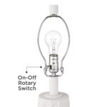 PLEATED SHADE MODERN WHITE TABLE LAMP