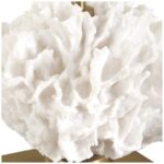 IVORY AND BRASS BUFFET LAMP