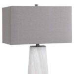 MODERN GLOSS WHITE CERAMIC TABLE LAMP