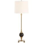 PLATED BRASS BUFFET TABLE LAMP