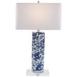 CYLINDER BLUE TABLE LAMP