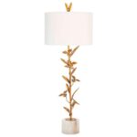MODERN FLOWER BRASS BUFFET LAMP