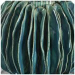 TEAL CERAMIC TABLE LAMP