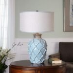 HIGH HAMMOCK PALE BLUE CERAMIC TABLE LAMP