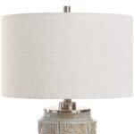 DUSTY GRAY CERAMIC TABLE LAMP