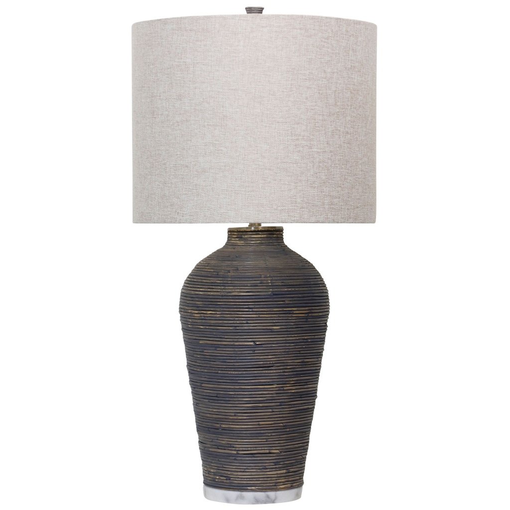 405_image1 DARK BROWN OATMEAL SHADE TABLE LAMP