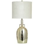 EMPIRE METALLIC CHAMPAGNE CERAMIC TABLE LAMP