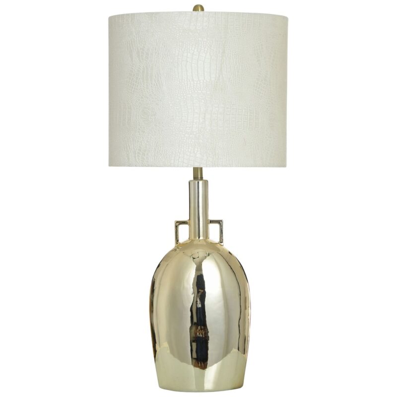 EMPIRE METALLIC CHAMPAGNE CERAMIC TABLE LAMP