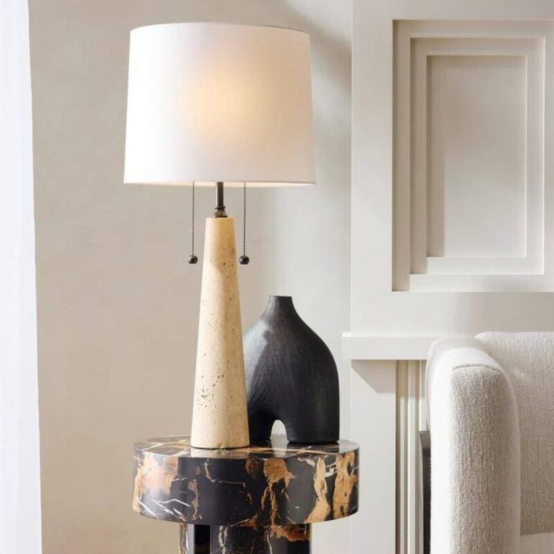 ARTERIORS SIDNEY TRAVERTINE TABLE LAMP