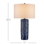 FAIRMONT DARK BLUE CERAMIC TABLE LAMP
