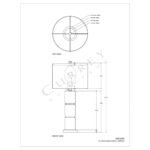 BIRDSEYE MAPLE VENEER COLUMN TABLE LAMP