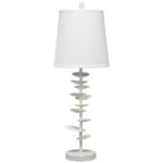 PETALS WHITE GESSO AND PLASTER TABLE LAMP