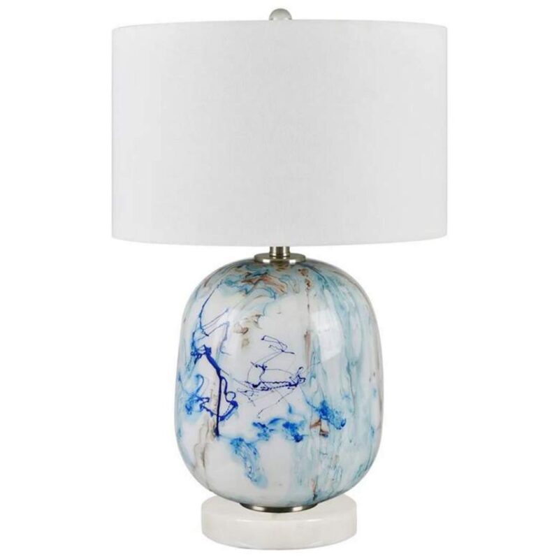 CHANNING BLUE DRIPPED GLAZE TABLE LAMP