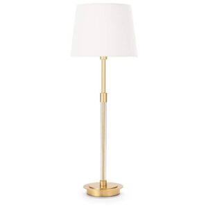 CRYSTAL AND GOLD BUFFET TABLE LAMP