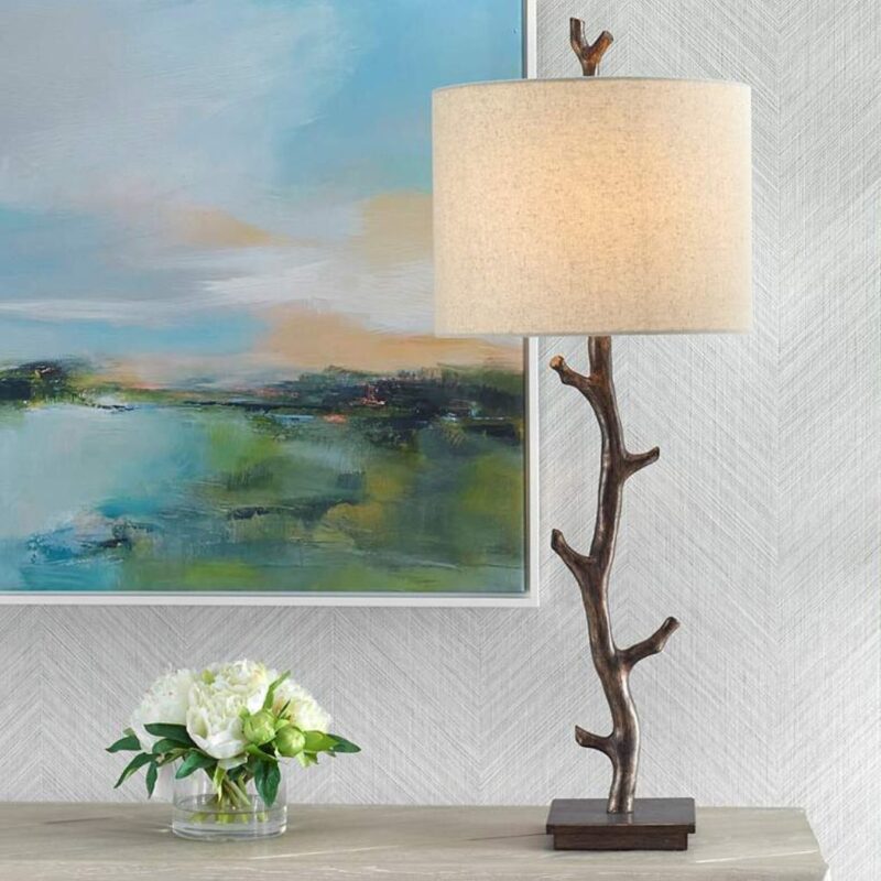 DARK BRONZE TREE BRANCH TABLE LAMP