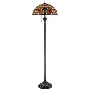 TIFFANY STYLE ART GLASS FLOOR LAMP