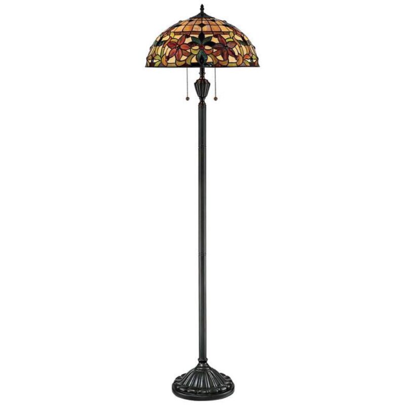 TIFFANY STYLE ART GLASS FLOOR LAMP