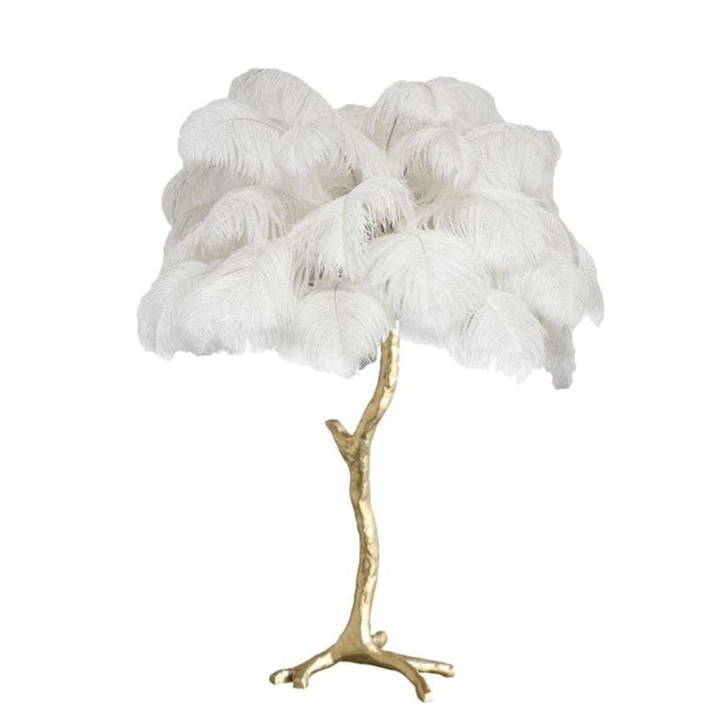 Untitled design (4) OSTRICH FEATHER TABLE LAMP WHITE
