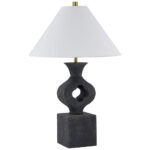 BLACK RESIN TABLE LAMP