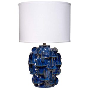 BLUE CERAMIC TABLE LAMP