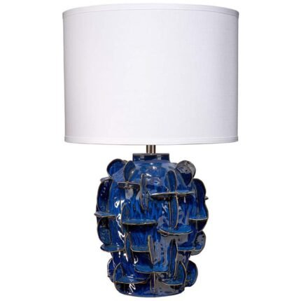 BLUE CERAMIC TABLE LAMP