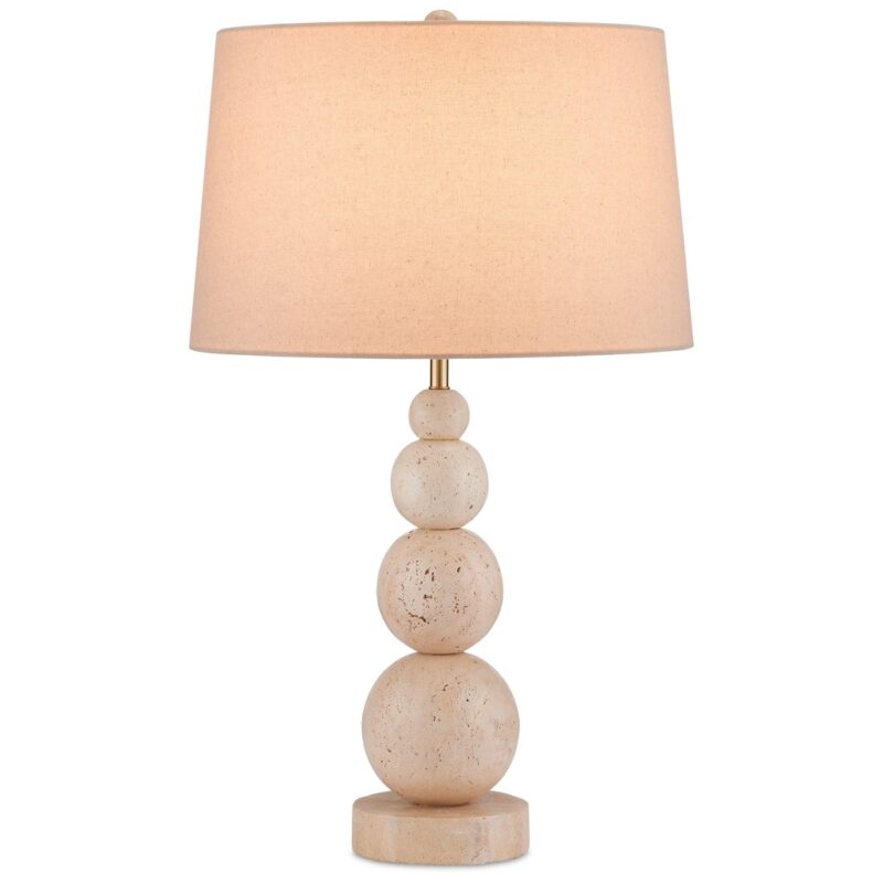NATURAL TRAVERTINE MARBLE TABLE LAMP