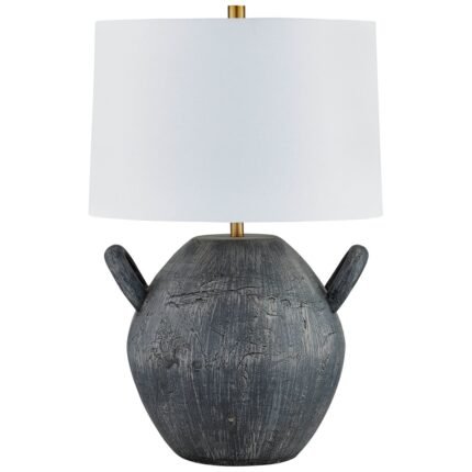 CHARCOAL BLACK JUG TABLE LAMP
