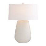MATTE IVORY CERAMIC TABLE LAMP