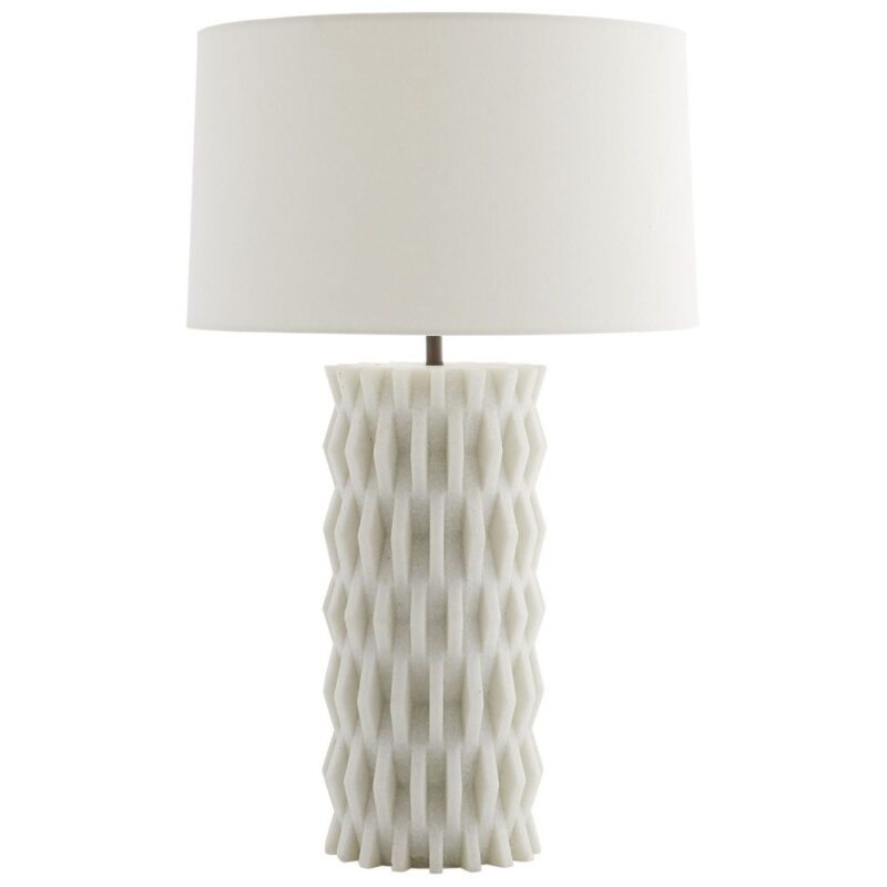 IVORY RICESTONE TABLE LAMP