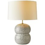 PLATINUM CRACKLE MODERN CERAMIC TABLE LAMP