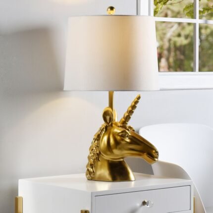 MAGICAL GOLDEN UNICORN TABLE LAMP